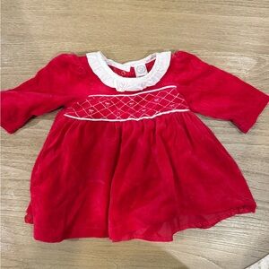 Little Me Red Dress with White Accents